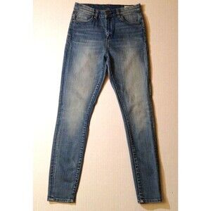 BLANK NYC Jeans Women 27 Blue Crybaby Skinny Denim Mid Rise Stretch Fade Whisker